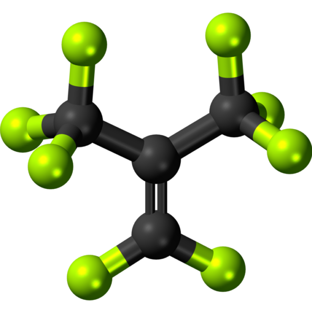Perfluoroisobutene-3D-balls